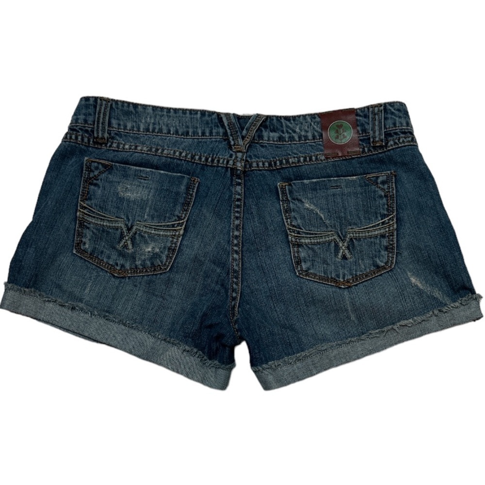 Velvet Heart Jean Shorts 100% Cotton Cuffed Hem Distressed Size 30